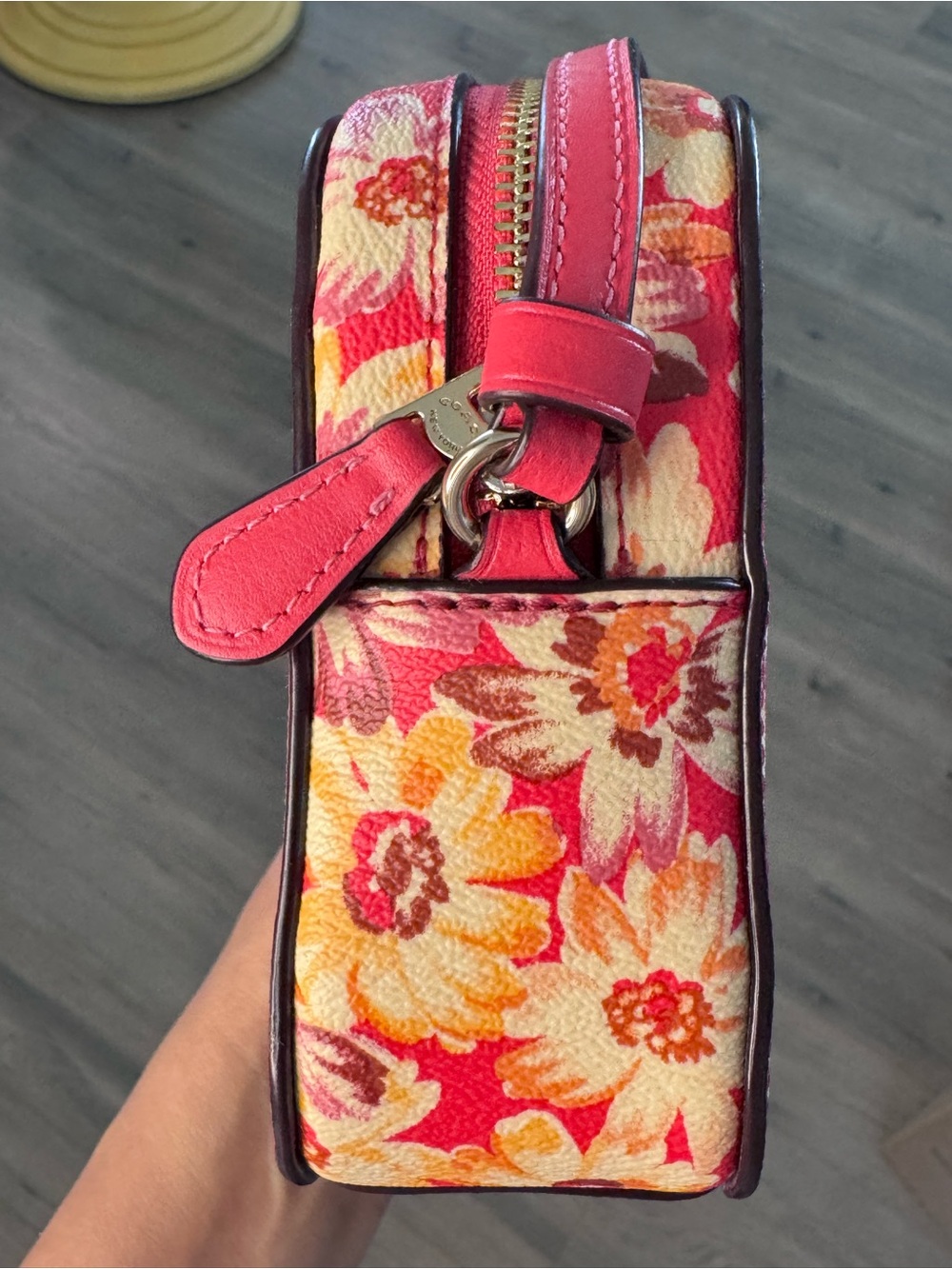 Coach Daisy Print Pink Floral camera bag and matching wristlet - Picture 7 of 17